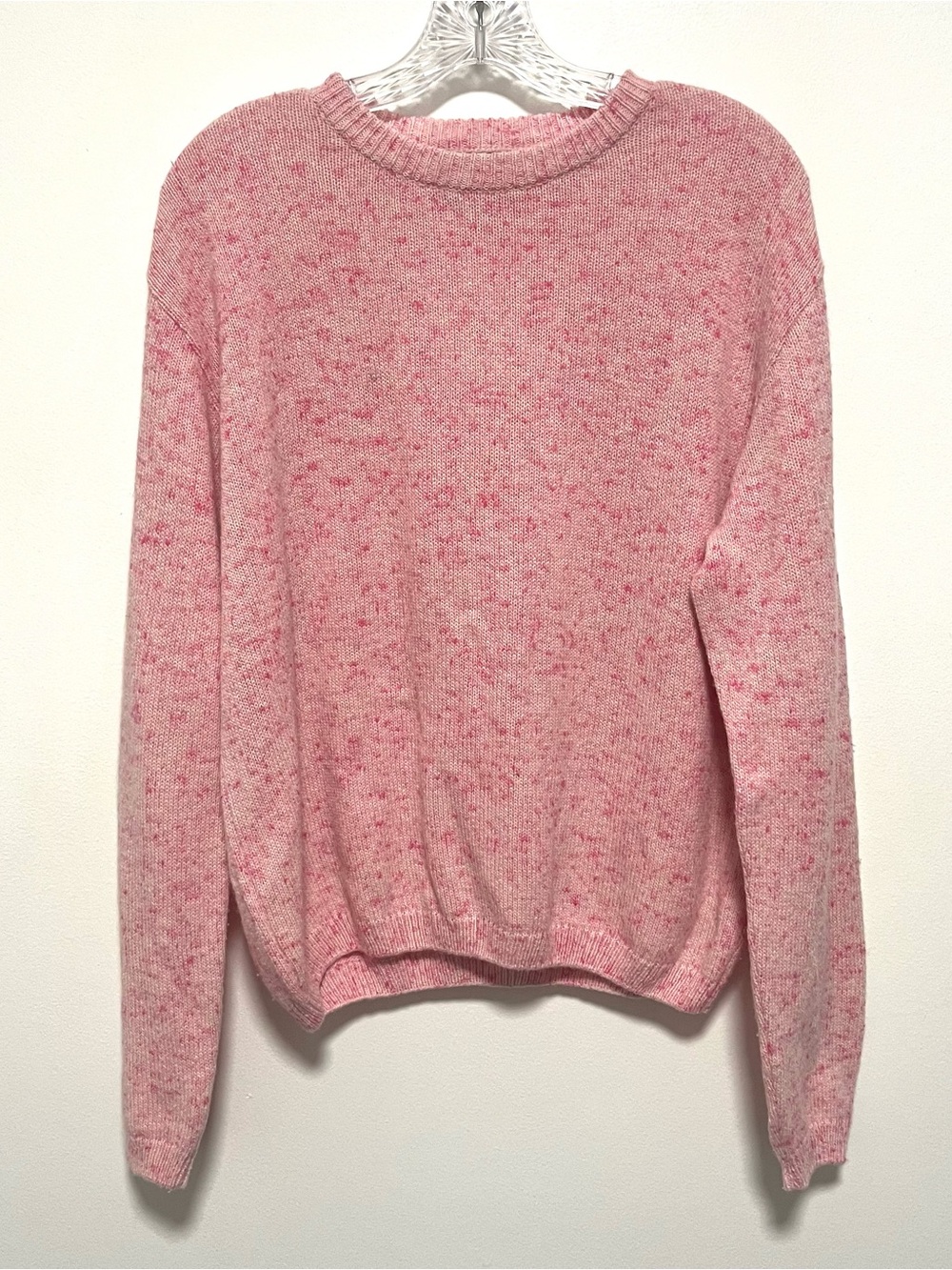 Brandon Maxwell Cashmere Crew Neck Sweater Marked Pink Knit Medium
